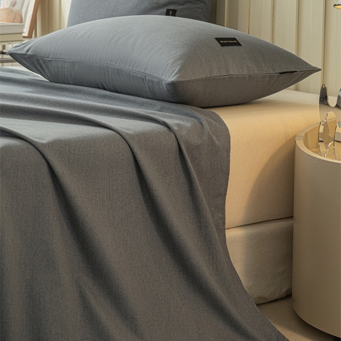 91家纺网 家纺一手货源 找家纺 涵宸家纺 棉磨毛-纯色织标-单枕套 单枕套-深灰