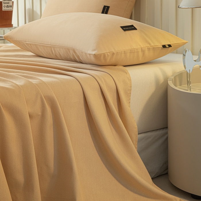 91家纺网 家纺一手货源 找家纺 涵宸家纺 棉磨毛-纯色织标-单枕套 单枕套-奶咖