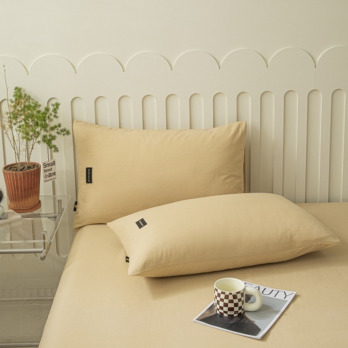 91家纺网 家纺一手货源 找家纺 涵宸家纺 棉磨毛-纯色织标-四件套（含单品） 奶咖