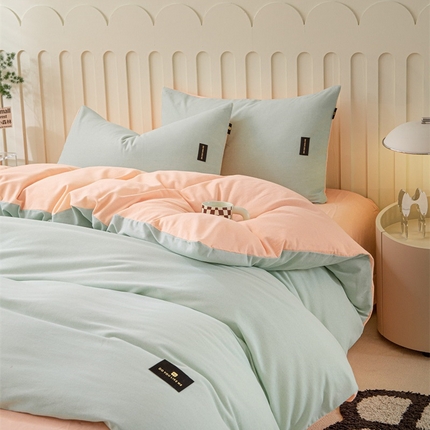 91家纺网 家纺一手货源 找家纺 （总）涵宸家纺 棉磨毛-纯色织标-四件套（含单品）