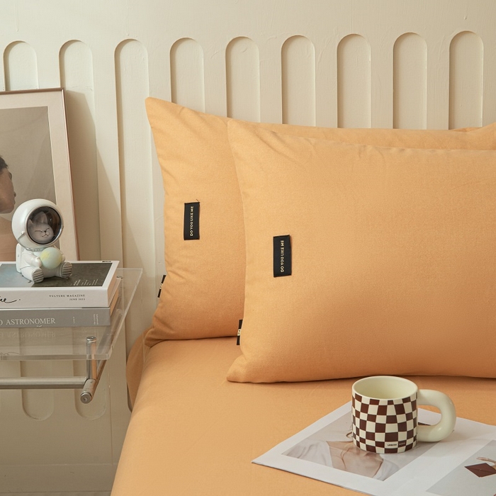 91家纺网 家纺一手货源 找家纺 涵宸家纺 棉磨毛-纯色织标-单枕套 单枕套-桔