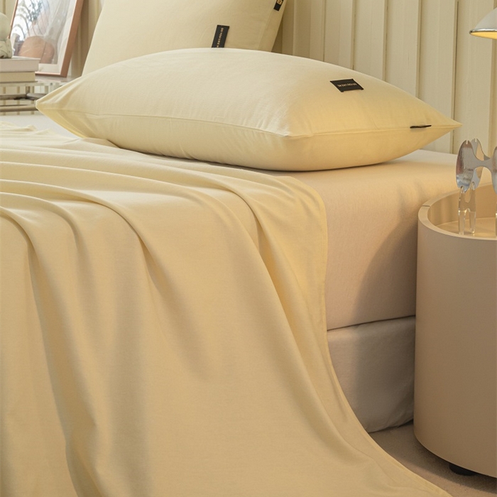 91家纺网 家纺一手货源 找家纺 涵宸家纺 棉磨毛-纯色织标-单枕套 单枕套-奶昔白