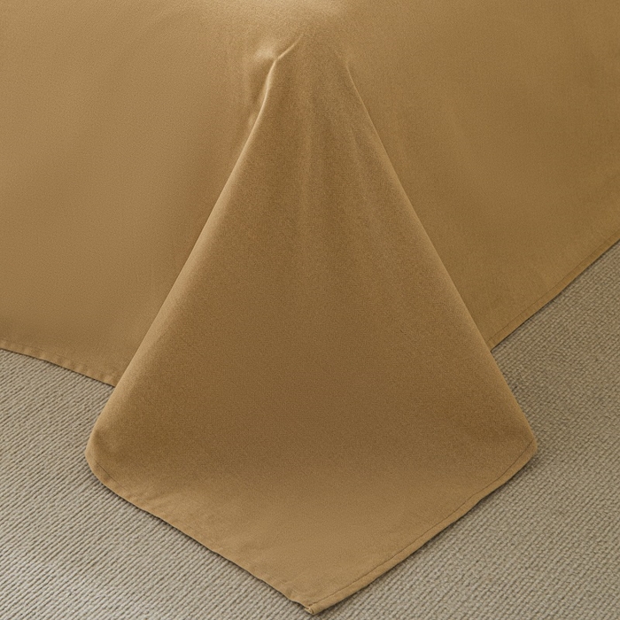 91家纺网 家纺一手货源 找家纺 涵宸家纺 棉磨毛-纯色织标-四件套（含单品） 奶昔白+咖