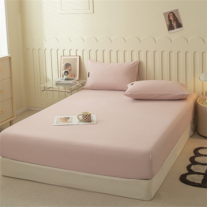 91家纺网 家纺一手货源 找家纺 涵宸家纺 棉磨毛-纯色织标-单床笠 单床笠-浅紫