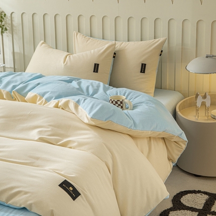 91家纺网 家纺一手货源 找家纺 （总）涵宸家纺 棉磨毛-纯色织标-四件套（含单品）