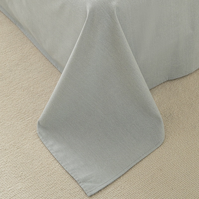 91家纺网 家纺一手货源 找家纺 涵宸家纺 棉磨毛-纯色织标-四件套（含单品） 奶昔白+浅灰