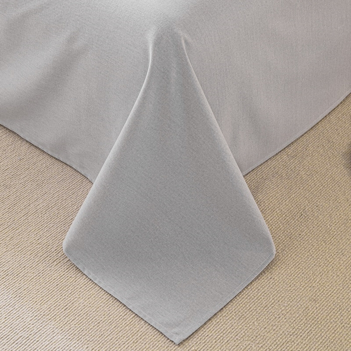 91家纺网 家纺一手货源 找家纺 涵宸家纺 棉磨毛-纯色织标-四件套（含单品） 粉+浅灰