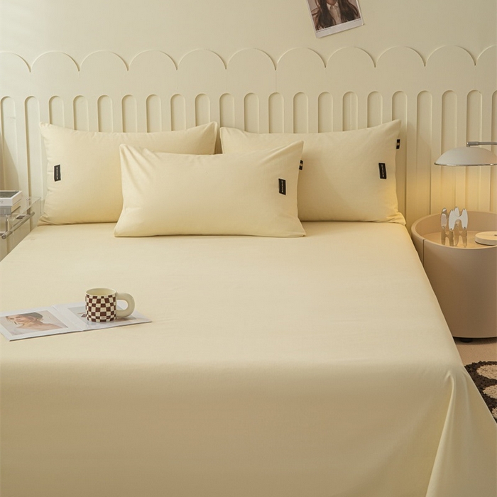 91家纺网 家纺一手货源 找家纺 涵宸家纺 棉磨毛-纯色织标-单枕套 单枕套-奶昔白