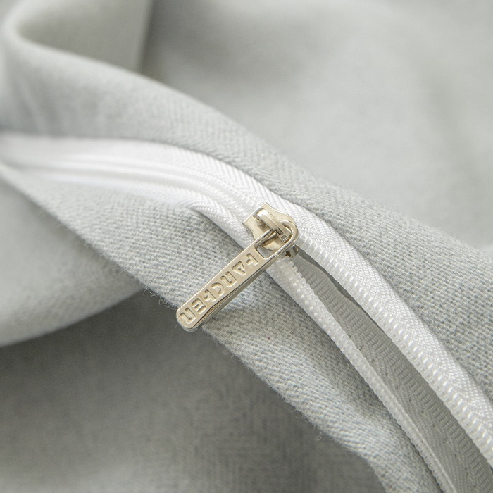 91家纺网 家纺一手货源 找家纺 涵宸家纺 棉磨毛-纯色织标-四件套（含单品） 奶昔白+浅灰