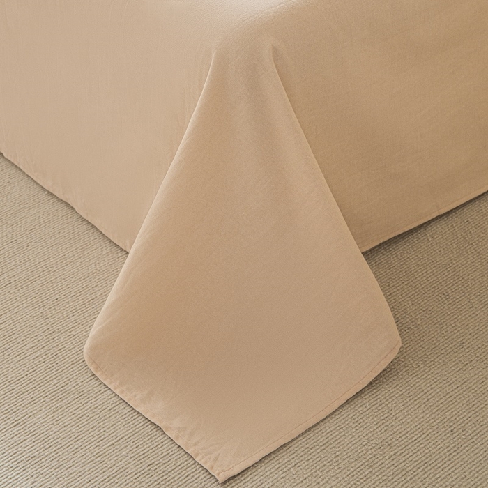 91家纺网 家纺一手货源 找家纺 涵宸家纺 棉磨毛-纯色织标-四件套（含单品） 奶昔白+粉