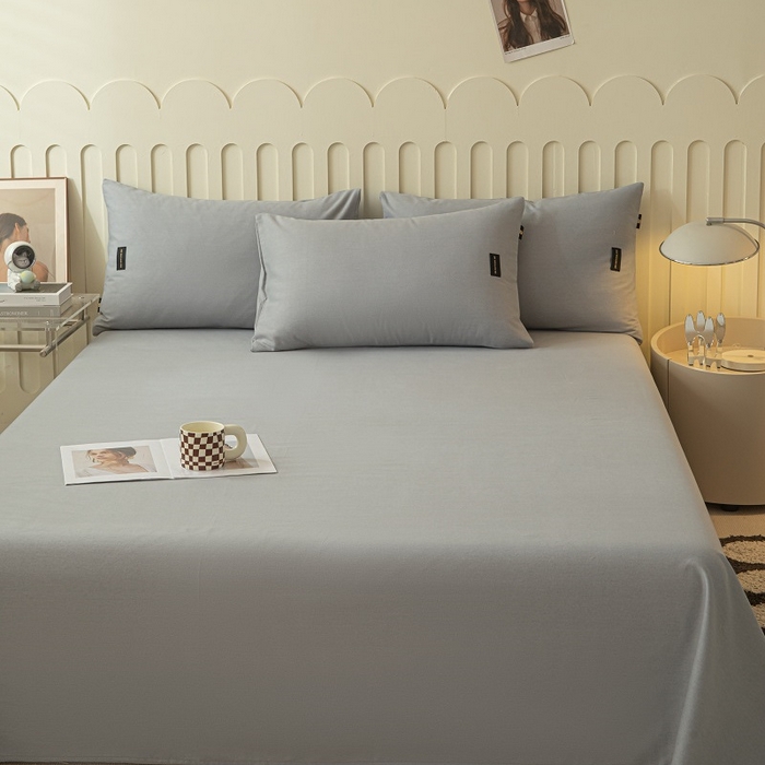 91家纺网 家纺一手货源 找家纺 涵宸家纺 棉磨毛-纯色织标-单枕套 单枕套-浅灰