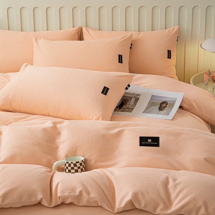 91家纺网 家纺一手货源 找家纺 涵宸家纺 棉磨毛-纯色织标-四件套（含单品） 钻粉