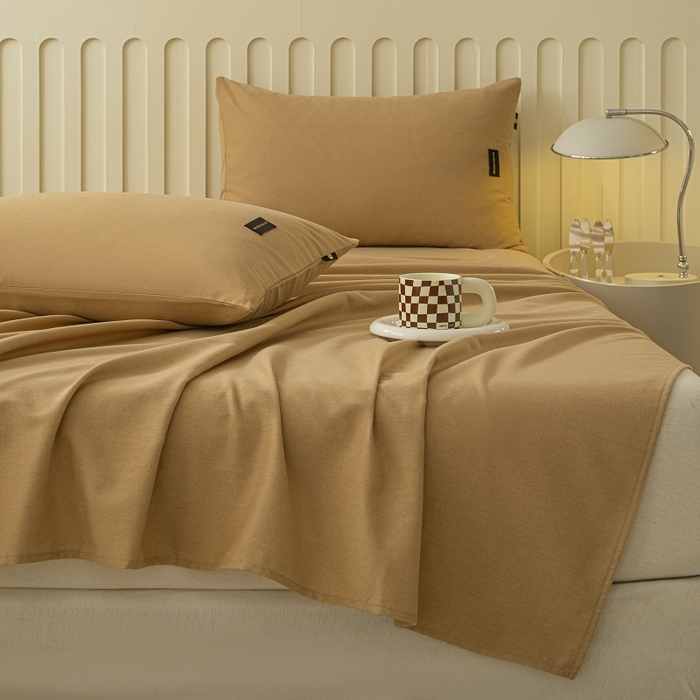 91家纺网 家纺一手货源 找家纺 涵宸家纺 棉磨毛-纯色织标-单枕套 单枕套-咖