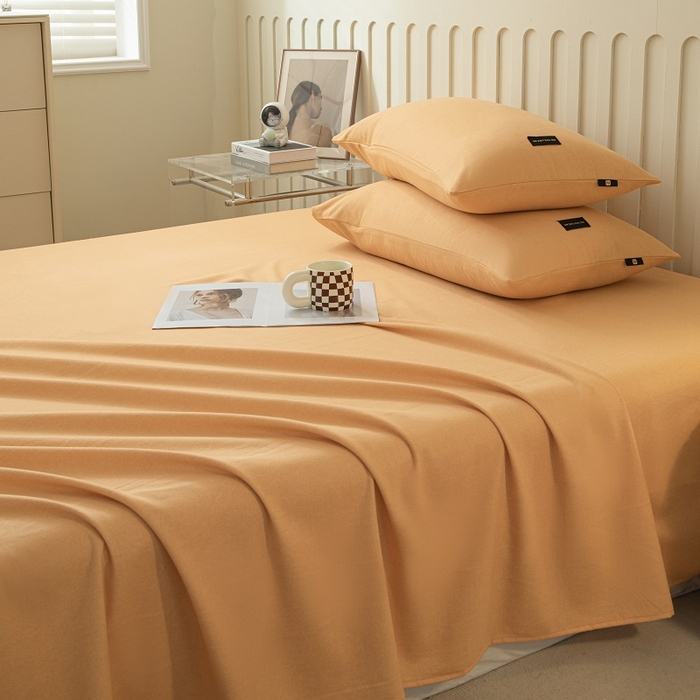 91家纺网 家纺一手货源 找家纺 涵宸家纺 棉磨毛-纯色织标-单枕套 单枕套-桔