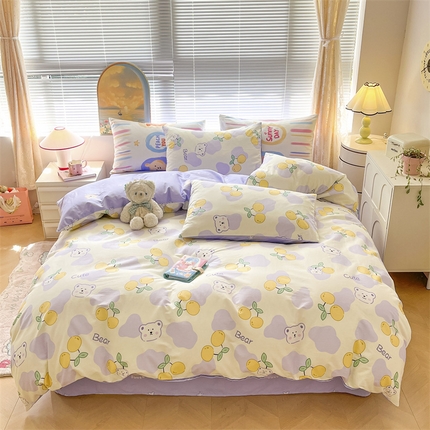 91家纺网 家纺一手货源 找家纺 （总）798家纺 2025春夏新品全棉13070印花四件套 摩伊-青春治愈系列