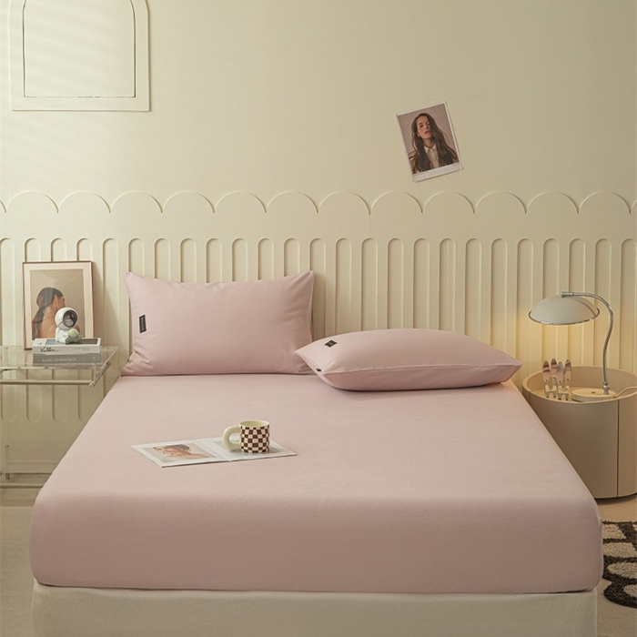 91家纺网 家纺一手货源 找家纺 涵宸家纺 棉磨毛-纯色织标-单床笠 单床笠-浅紫