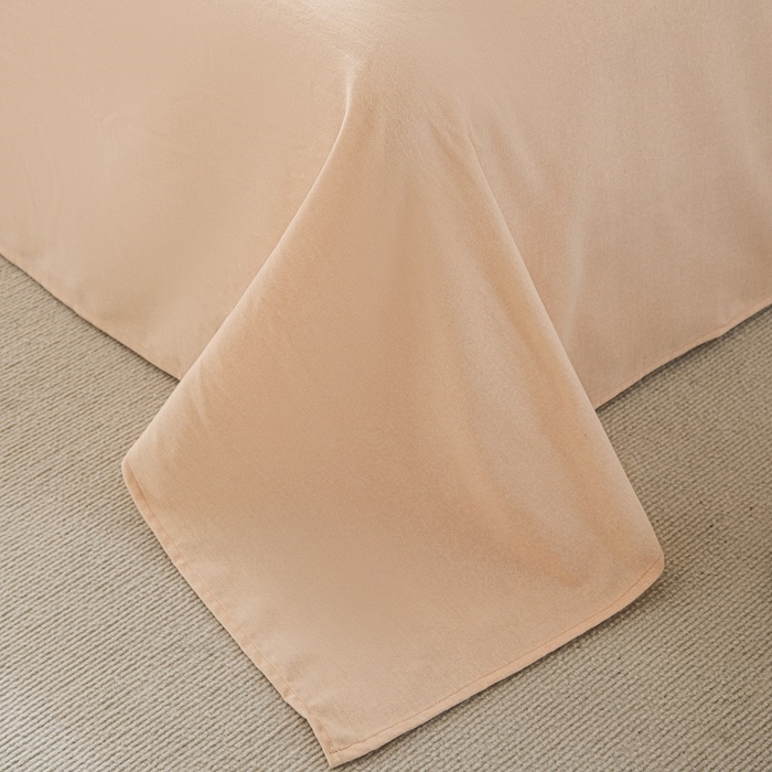 91家纺网 家纺一手货源 找家纺 涵宸家纺 棉磨毛-纯色织标-四件套（含单品） 烟紫+粉