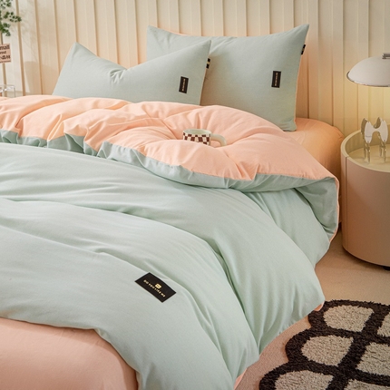 91家纺网 家纺一手货源 找家纺 （总）涵宸家纺 棉磨毛-纯色织标-单被套