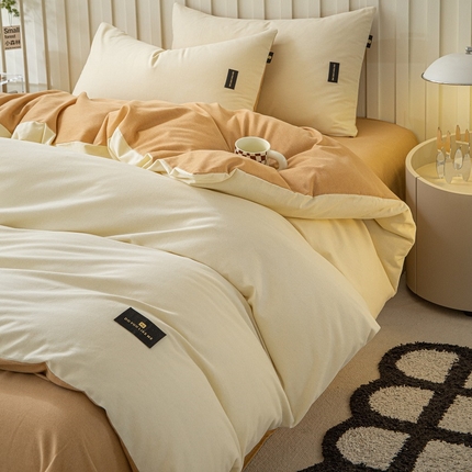 91家纺网 家纺一手货源 找家纺 （总）涵宸家纺 棉磨毛-纯色织标-单被套