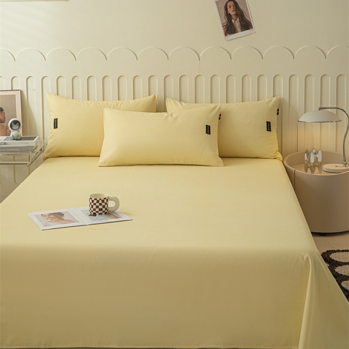 91家纺网 家纺一手货源 找家纺 涵宸家纺 棉磨毛-纯色织标-单枕套 单枕套-奶黄