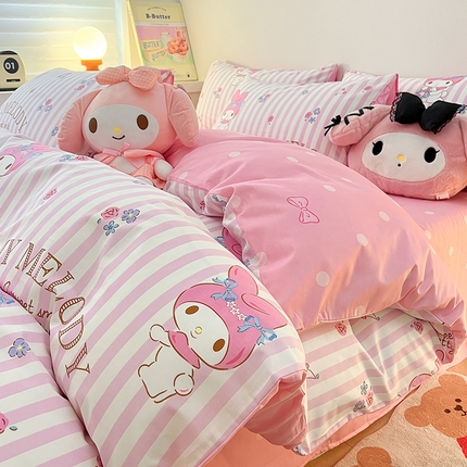 91家纺网 家纺一手货源 找家纺 （总）暮思家居 2023新款正版授权三丽鸥全棉四件套系列-第四批