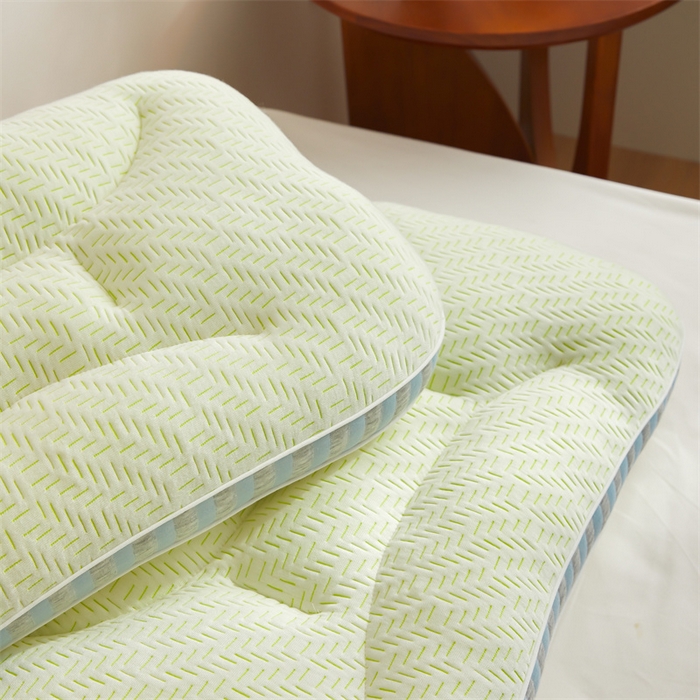 91家纺网 家纺一手货源 找家纺 纽乐家纺 2023新款竹纤维枕 竹纤维五分区SPA枕-蓝色48*74cm/只