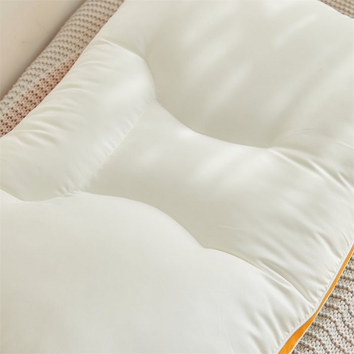 91家纺网 家纺一手货源 找家纺 纽乐家纺 2023新款云感spa分区护颈枕 云感spa分区护颈枕-橙白48*74cm/只