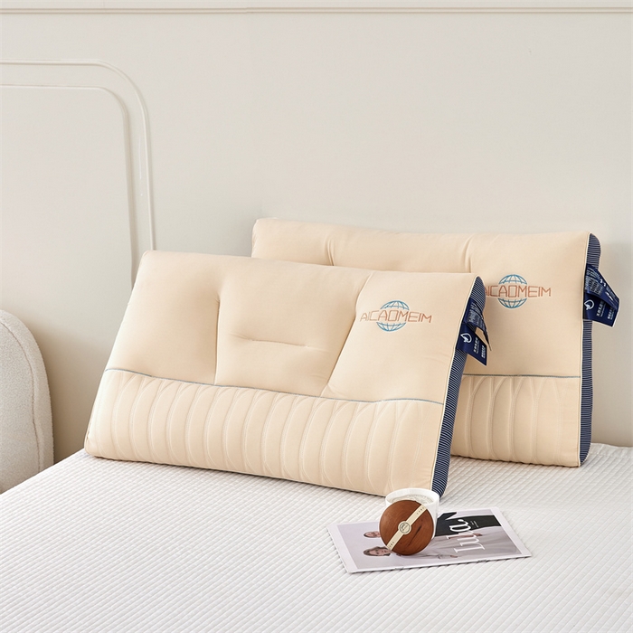 91家纺网 家纺一手货源 找家纺 纽乐家纺 2023新款分区护颈枕 白蓝48*74cm/只