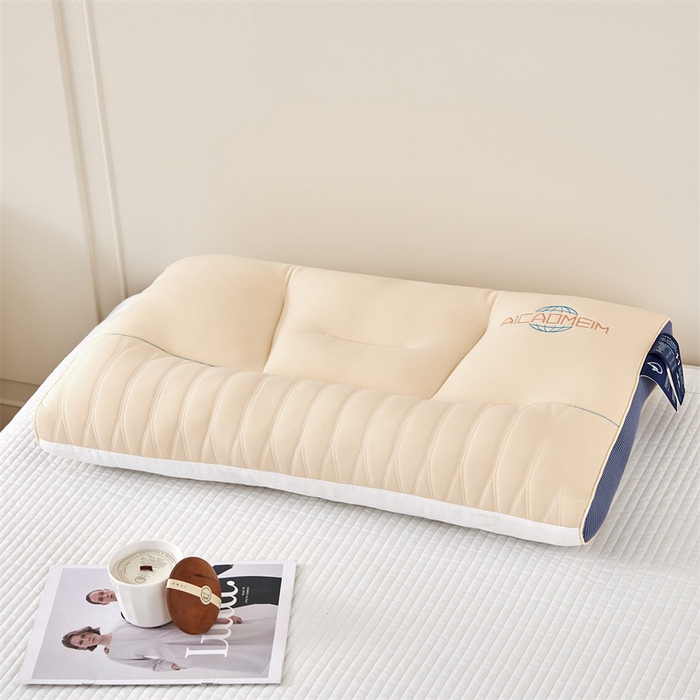 91家纺网 家纺一手货源 找家纺 纽乐家纺 2023新款分区护颈枕 白蓝48*74cm/只