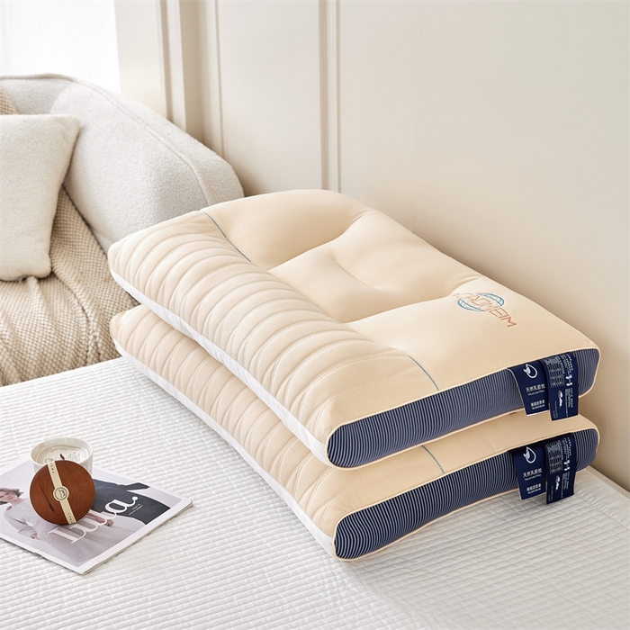 91家纺网 家纺一手货源 找家纺 纽乐家纺 2023新款分区护颈枕 白蓝48*74cm/只