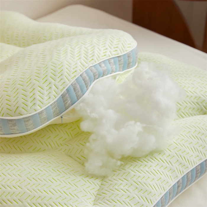 91家纺网 家纺一手货源 找家纺 纽乐家纺 2023新款竹纤维枕 竹纤维五分区SPA枕-蓝色48*74cm/只