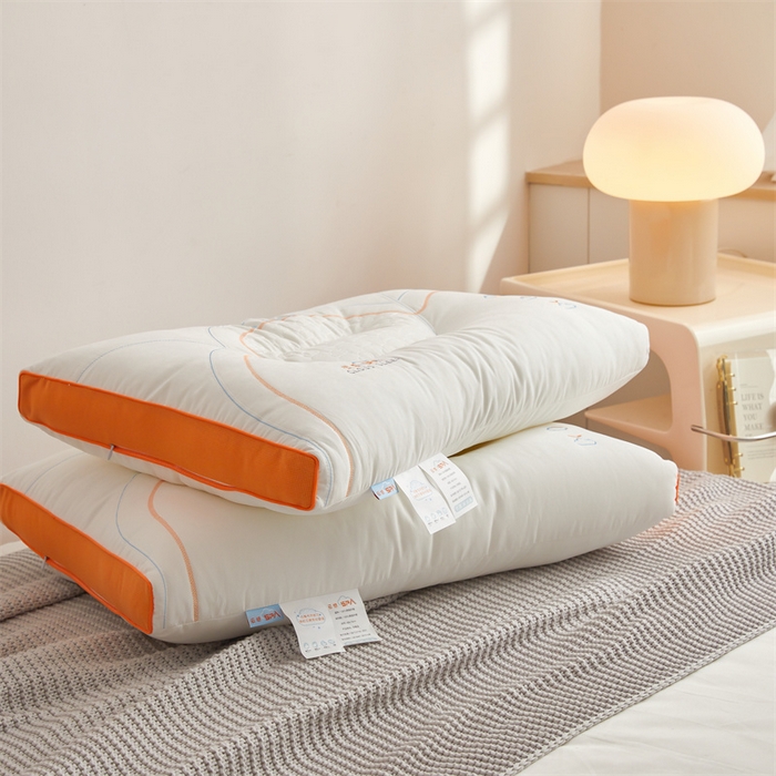 91家纺网 家纺一手货源 找家纺 纽乐家纺 2023新款云感spa分区护肩枕 云感spa分区护肩枕-橙色48*74cm/只