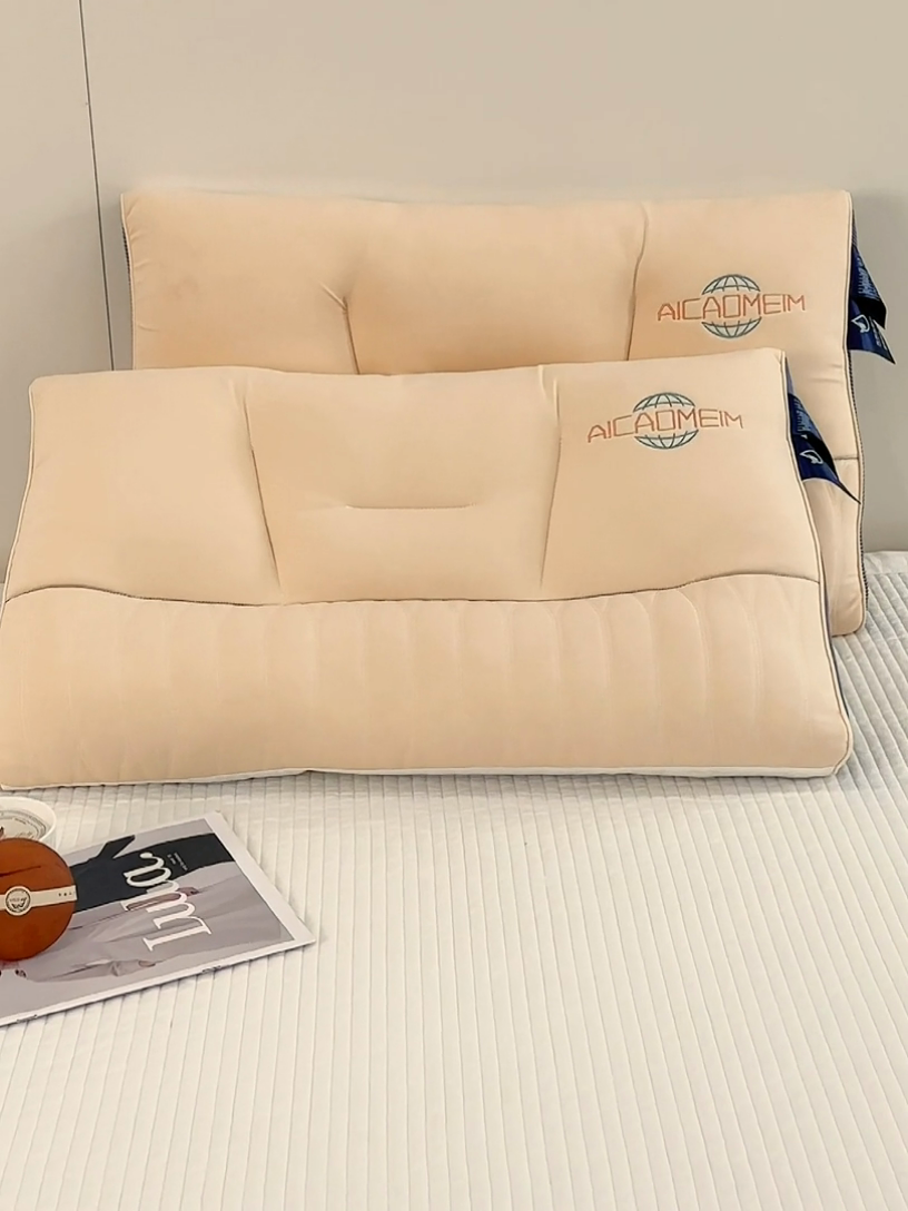 91家纺网 家纺一手货源 找家纺 纽乐家纺 2023新款分区护颈枕 白蓝48*74cm/只