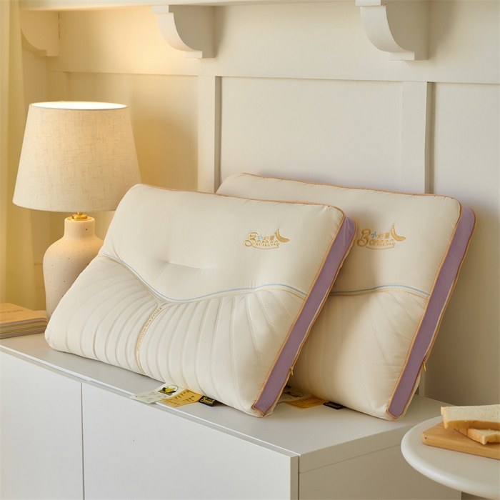 91家纺网 家纺一手货源 找家纺 纽乐家纺 2023新款小奶蕉护颈枕芯 小奶蕉-香芋紫48*74cm/只