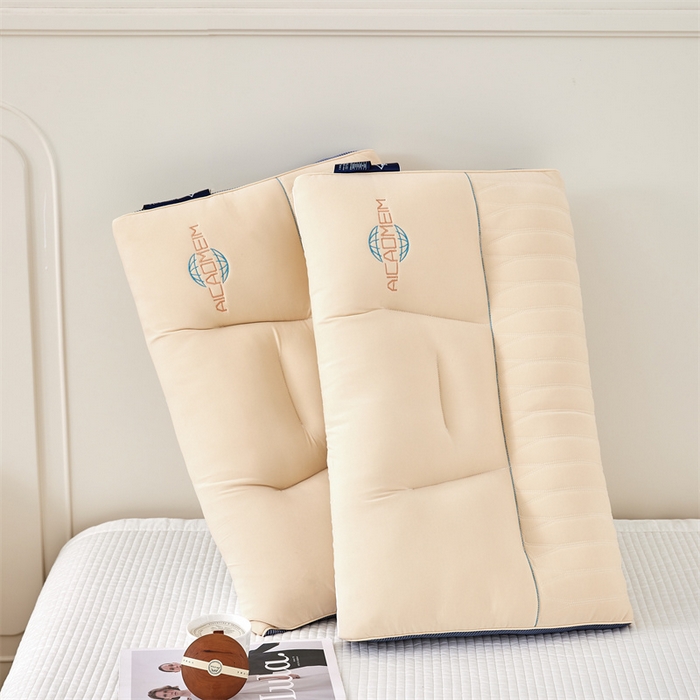 91家纺网 家纺一手货源 找家纺 纽乐家纺 2023新款分区护颈枕 白蓝48*74cm/只