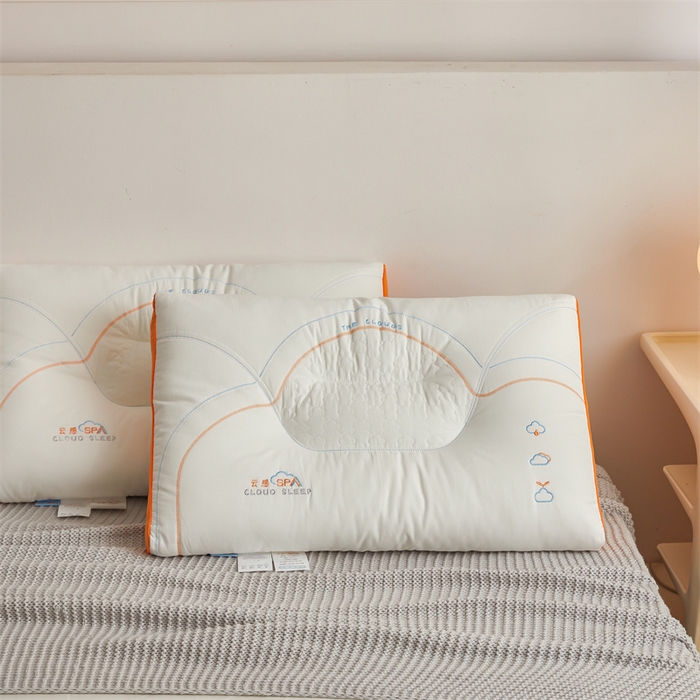 91家纺网 家纺一手货源 找家纺 纽乐家纺 2023新款云感spa分区护肩枕 云感spa分区护肩枕-橙色48*74cm/只