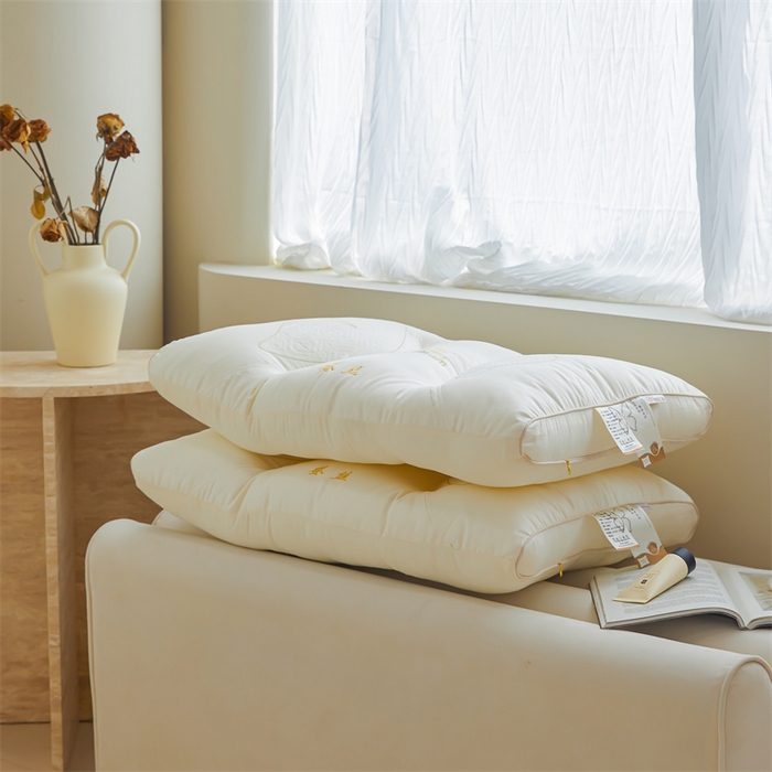 91家纺网 家纺一手货源 找家纺 纽乐家纺 2023新款蛋白枕 蛋白润肤枕-白色48*74cm/只