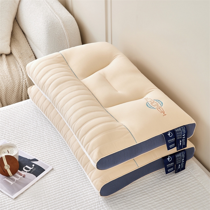 91家纺网 家纺一手货源 找家纺 纽乐家纺 2023新款分区护颈枕 白蓝48*74cm/只