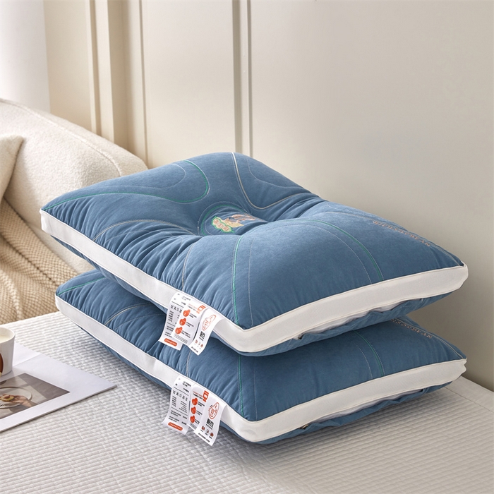 91家纺网 家纺一手货源 找家纺 纽乐家纺 2023新款大豆护颈枕 蓝色48*74cm/只