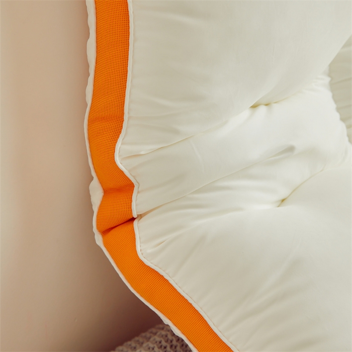 91家纺网 家纺一手货源 找家纺 纽乐家纺 2023新款云感spa分区护颈枕 云感spa分区护颈枕-橙白48*74cm/只