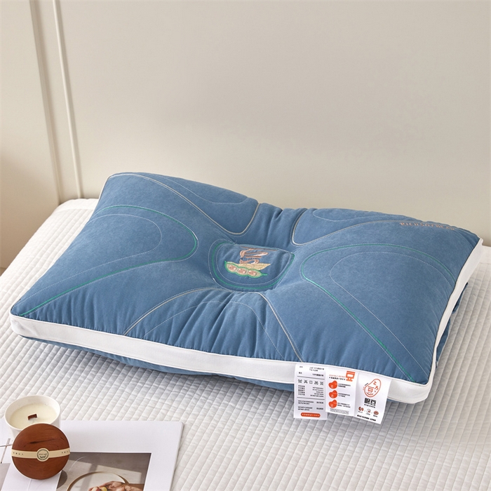 91家纺网 家纺一手货源 找家纺 纽乐家纺 2023新款大豆护颈枕 蓝色48*74cm/只