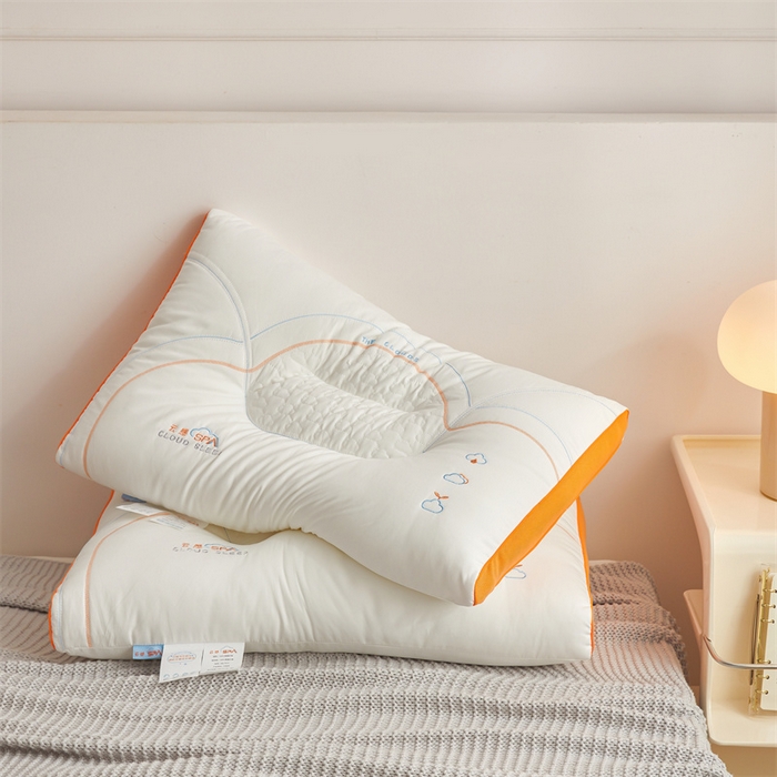 91家纺网 家纺一手货源 找家纺 纽乐家纺 2023新款云感spa分区护肩枕 云感spa分区护肩枕-橙色48*74cm/只