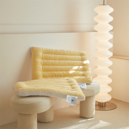 91家纺网 家纺一手货源 找家纺 纽乐家纺 2023新款云柔绒感枕 云柔绒感枕嫩黄色48*74cm/只