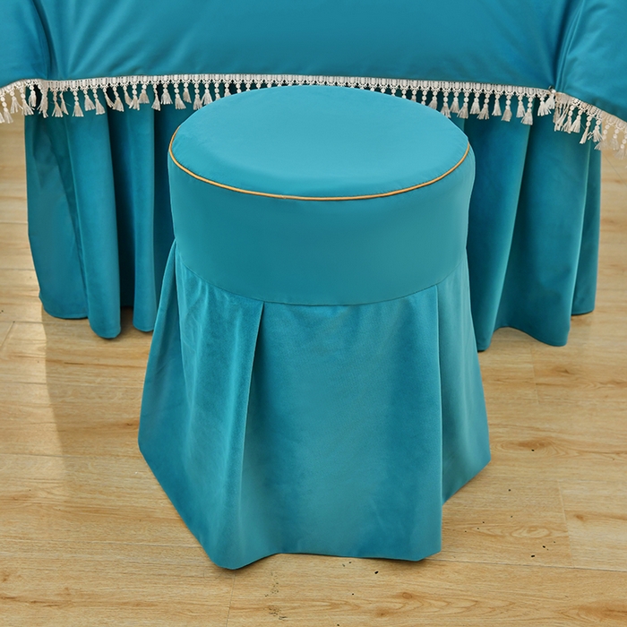 91家纺网 家纺一手货源 找家纺 莉人坊 2023新款磨砂绒流苏按摩床罩 青瓷