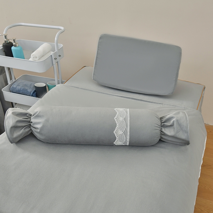 91家纺网 家纺一手货源 找家纺 莉人坊 2023新款磨砂绒花边按摩床罩 冰岛