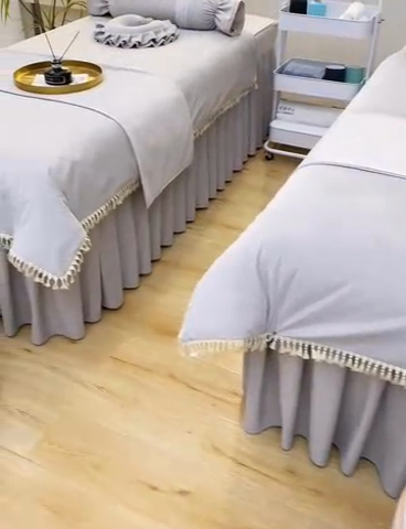 91家纺网 家纺一手货源 找家纺 莉人坊 2023新款磨砂绒流苏按摩床罩 冰雨