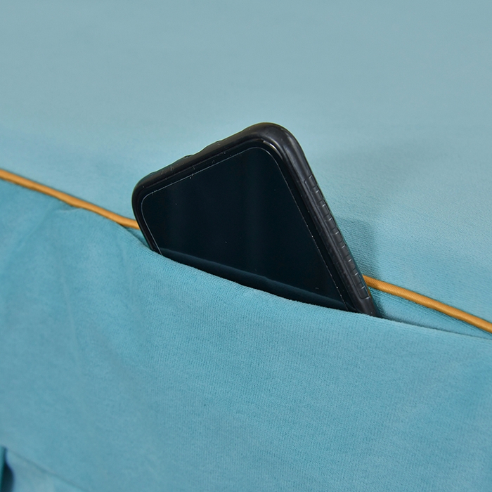 91家纺网 家纺一手货源 找家纺 莉人坊 2023新款磨砂绒流苏按摩床罩 雪蓝