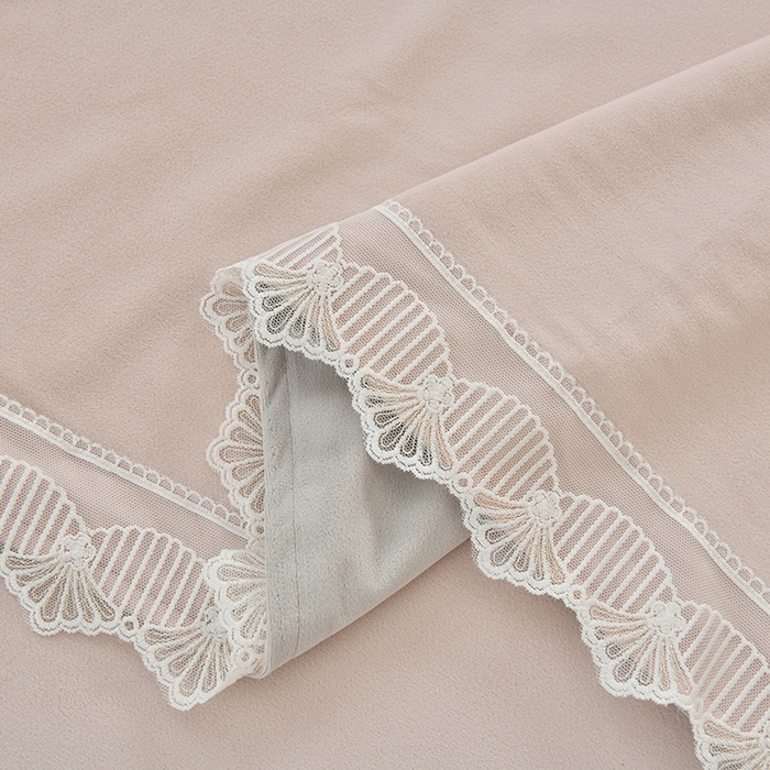 91家纺网 家纺一手货源 找家纺 莉人坊 2023新款磨砂绒花边按摩床罩 婷玉