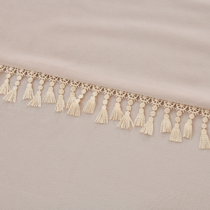 91家纺网 家纺一手货源 找家纺 莉人坊 2023新款磨砂绒流苏按摩床罩 婷玉