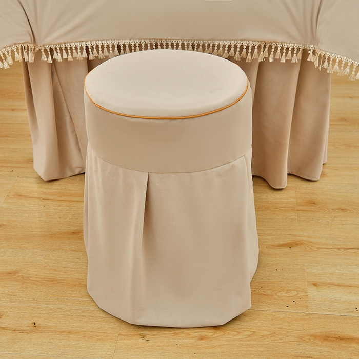 91家纺网 家纺一手货源 找家纺 莉人坊 2023新款磨砂绒流苏按摩床罩 蜜驼